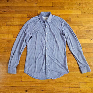 Mizzen Main Mens Button Down Shirt Blue Size Medium